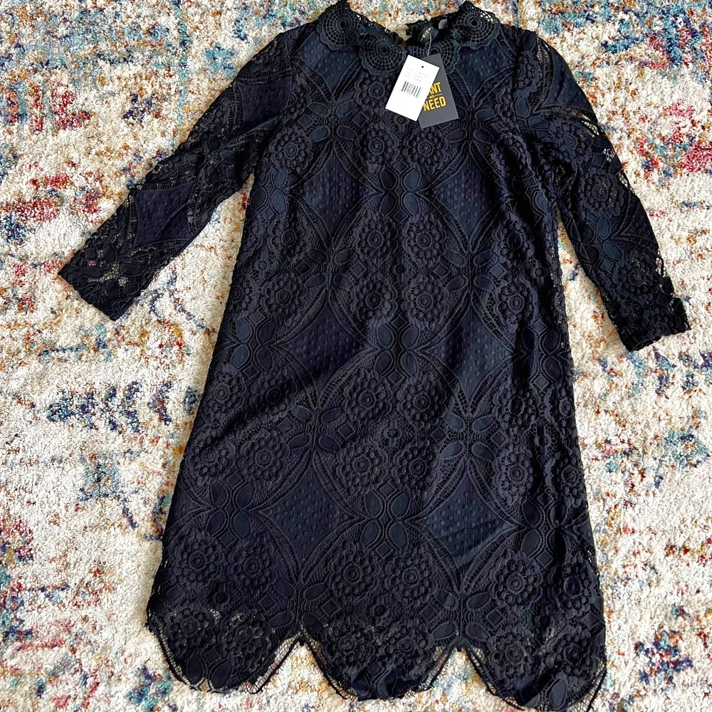 Black Lace Want and Need Dress